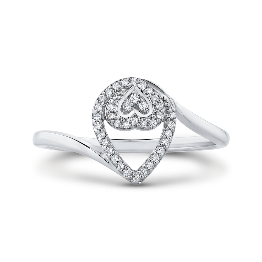 10K White Gold .12 Ct Diamond Fashion Ring