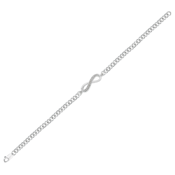 Diamond Infinity Bracelet in Sterling Silver (0.06 cttw)