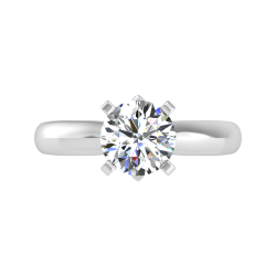 14K White Gold Diamond Engagement Ring (Semi-Mount)