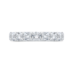 14K White Gold with Round Diamond Eternity Ring