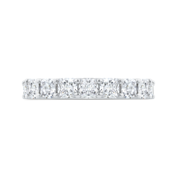 14K White Gold with Cushion Diamond Eternity Ring