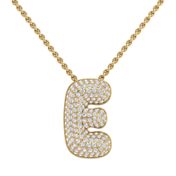 14K Yellow Gold E Initial Fashion Pendant