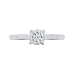 14K White Gold 1/5 Ct Diamond Lecirque Fashion Ring
