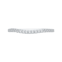 Round Diamond Half-Eternity Wedding Band In 14K White Gold