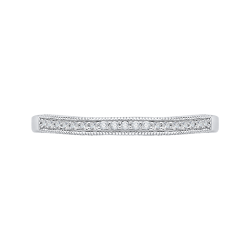 14K White Gold Round Diamond Wedding Band
