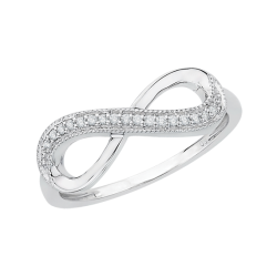 .07 ct Sterling Silver Diamond Fashion Ring