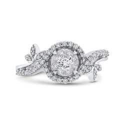 10K White Gold 1/2 Ct Diamond Fashion Ring