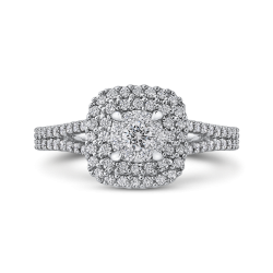 5/8 ct Round White Diamond 10K White Gold Fashion Ring