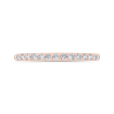 14K Rose Gold Round Cut Diamond Wedding Band