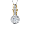 14K Two-Tone Gold 3/8 Ct Diamond Lecirque Fashion Pendant