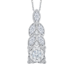 14K White Gold 5/8 Ct Diamond Lecirque Fashion Pendant
