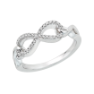 Infinity Diamond Ring in 10K White Gold (0.13 cttw)